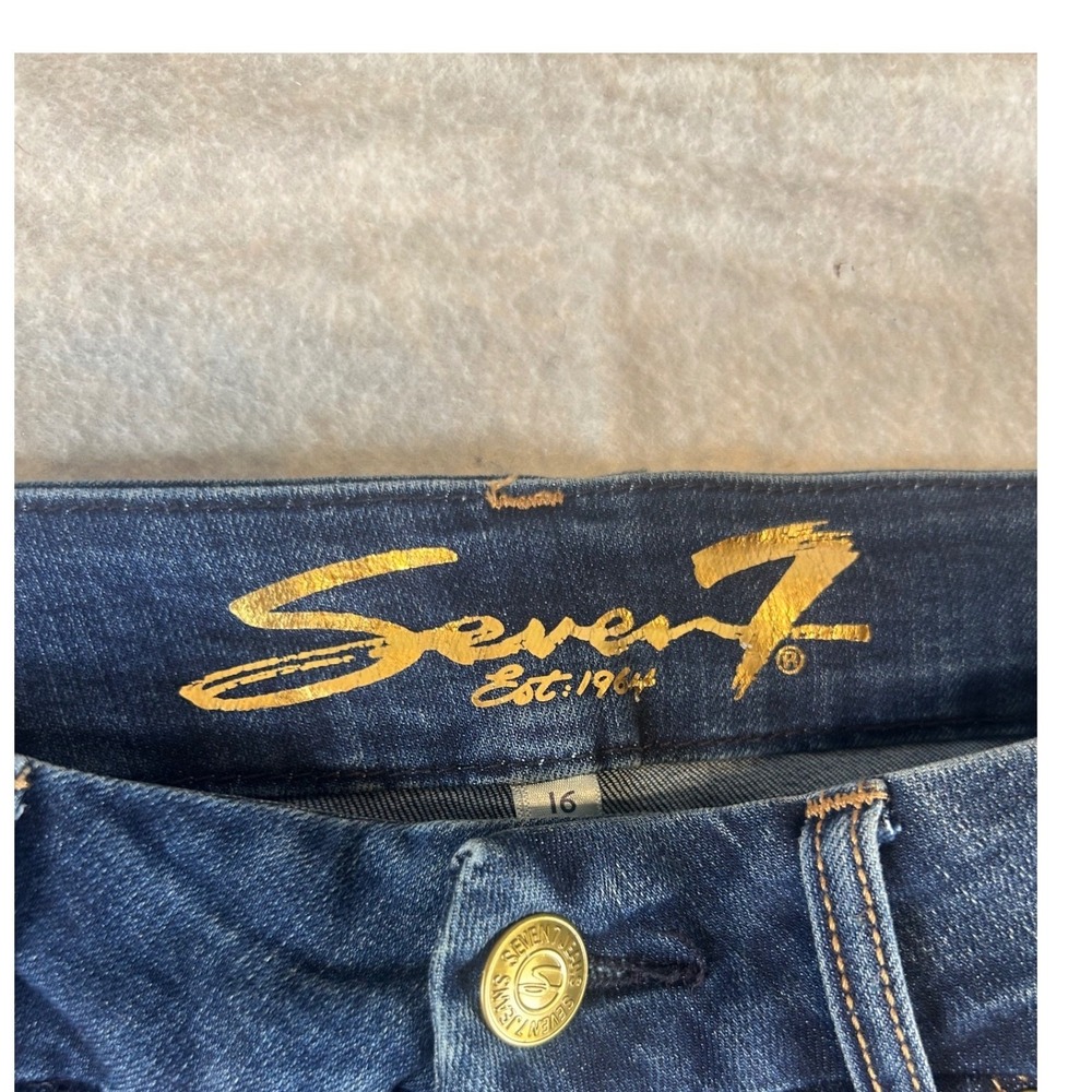 Seven7 Women's Denim Jeans Tummyless High Rise Skinny Size 16 Skinny Leg‎
